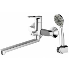Смеситель для ванны c длинным изливом с аксессуарами Bravat Eco-D F693158C-LB