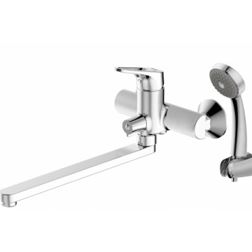 Смеситель для ванны с длинным изливом с аксессуарами Bravat Drop-D F648162C-LB-RUS