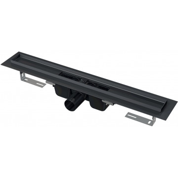 Душевой лоток (водоотводящий желоб) AlcaPlast с порогами APZ1BLACK-300