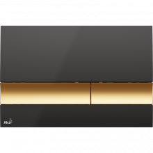 Клавиша смыва AlcaPlast Basic M1728-5, черный/золото