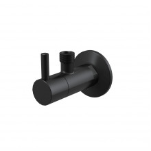 Угловой вентиль с фильтром 1/2"×3/8", черный-мат AlcaPlast ARV001-BLACK