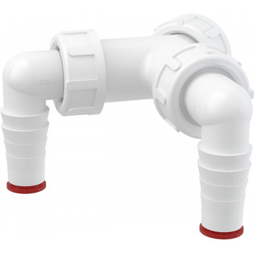 Колено с двумя штуцерами G1"/17–23 AlcaPlast P148