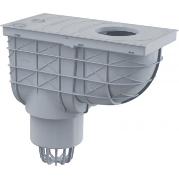 Ливнеотвод 300×155/110 мм, сток – прямой, серый AlcaPlast AGV1S