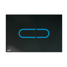 Кнопка управления бесконтактная Slim с подсветкой, стекло-черный AlcaPlast NIGHT LIGHT-1-SLIM