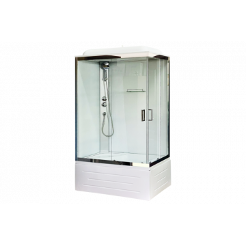 Душевая кабина Royal Bath RB 8100BP5-WT-CH (белое/прозрачное) левая