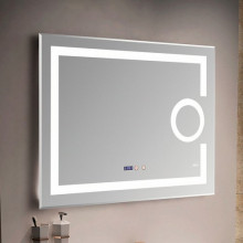 Зеркало с LED-подсветкой Melana 8060 подогрев/часы/косметическое зеркало MLN-LED090-1