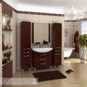 Тумба Акватон Ария 80 Н напольная 1A141301AA430 темно-коричневый