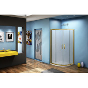 Душевой уголок Good Door JAZZE R-100 стекло Grape бронзовый профиль 6 мм