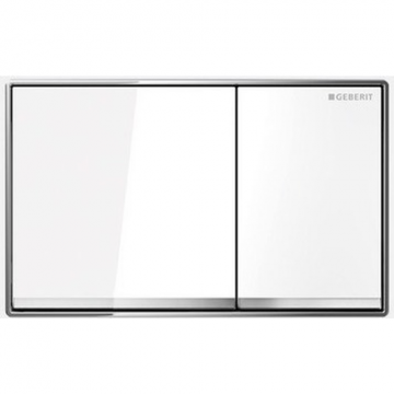 Клавиша смыва Geberit Sigma 60 115.640.SI.1 цвет белое стекло