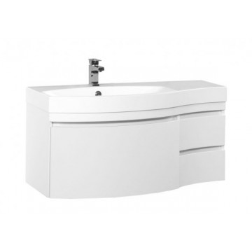 Тумба с раковиной Aquanet Опера 115 L белый 169656+169398