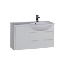Тумба с раковиной Aquanet Лайн 90 R белый 164937+164745
