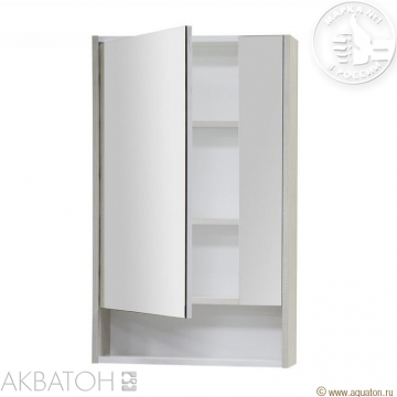 Зеркальный шкаф Акватон Рико 50 1A212302RIB90 белый/ясень фабрик