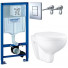 Подвесной унитаз с инсталляцией комплект Grohe Bau Ceramic 38772001+39427000+39493000 