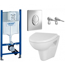 Подвесной унитаз с инсталляцией комплект Grohe 5 в 1 Parva New Clean On 39222000