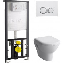 Подвесной унитаз с инсталляцией комплект Vitra Zentrum 9012B003-7205