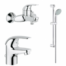 Комплект / Набор смесителей Grohe 3 в 1 Euroeco 121637