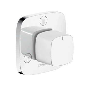 Запорный/переключающий вентиль Hansgrohe PuraVida белый/хром 15937400 внешняя часть