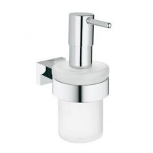 Дозатор жидкого мыла с держателем Grohe Essentials Cube 40756001