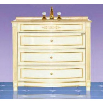 Тумба с раковиной Misty Tiffany 100 с 3 ящиками, цвет бежевый