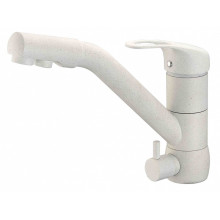 Смеситель Zorg Clean Water ZR 400 KF-12 WHITE для кухни под фильтр, цвет белый песок