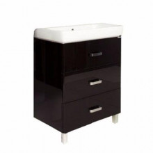 Тумба с раковиной Акватон Америна 80 М 1A1691K1AM950 черная