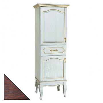 Пенал Bellezza Рим 60 L, напольный, цвет белый с патиной золото, 58*182*44 см