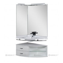 Комплект мебели для ванной Aquanet Корнер 89 L белый 161242