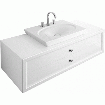 Тумба с раковиной Villeroy&Boch La Belle A58310DJ+6124G1R1, бриллиантовый белый