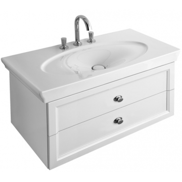 Тумба с раковиной Villeroy&Boch La Belle A58410DJ+6124A1R1, бриллиантовый белый