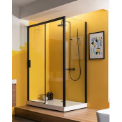 Душевой уголок Aquanet Pleasure AE60-N-130H200U-BT+ AE60-F-80H200U-BT 130х80, прозрачное стекло 225499+225501