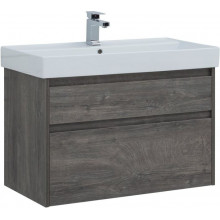 Тумба с раковиной Aquanet Nova Lite 90 дуб рошелье (2 ящика)  242267 + 242906