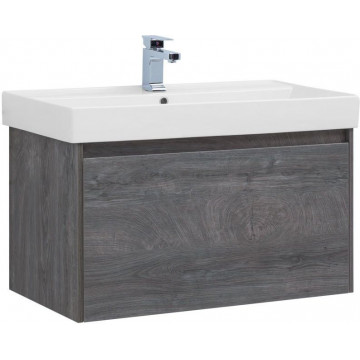 Тумба с раковиной Aquanet Nova Lite 90 дуб рошелье (1 ящик)  242269 + 242338