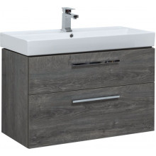 Тумба с раковиной Aquanet Nova 90 дуб рошелье (2 ящика) 242277 + 242906 (245257)