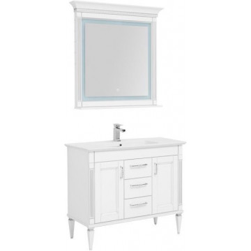 Комплект мебели для ванной Aquanet Селена 105 белый/серебро (3 ящика, 2 дверцы) 233129