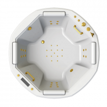 Гидромассажная ванна Радомир Fra Grande Фарнезе, форсунки золото, контроллер 200 4-01-3-0-6-425
