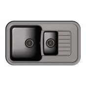 Кухонная прямоугольная мойка Ewigstein Antik 60 KF 86х51 см, черный