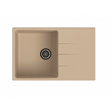 Кухонная прямоугольная мойка Ewigstein Gerd 60F 78х50 см, крем