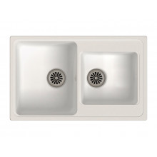 Кухонная мойка Ewigstein Elegant 80D 78х48 см, иней
