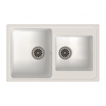 Кухонная мойка Ewigstein Elegant 80D 78х48 см, иней