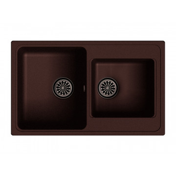 Кухонная мойка Ewigstein Elegant 80D 78х48 см, шоколад
