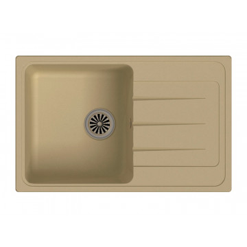 Кухонная прямоугольная мойка Ewigstein Elegant 50F 76.2х48 см, бежевый