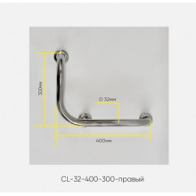 Kranik поручень L-образный CL-32-400-300-п правый