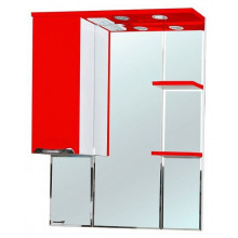 Зеркало-шкаф Bellezza Альфа 75 с подсветкой красное левое