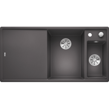 Кухонная мойка Blanco Axia III 6 S доска стекло чаша справа, темная скала