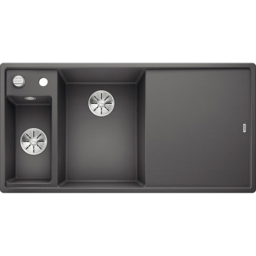 Кухонная мойка Blanco Axia III 6 S доска стекло чаша слева, темная скала