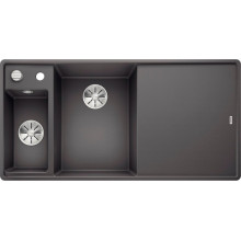 Кухонная мойка Blanco Axia III 6 S-F доска стекло чаша слева, темная скала