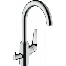 Смеситель для кухни с запорным вентилем Hansgrohe Focus M42 220 1jet 71803000