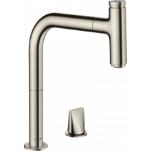 Смеситель для кухни Hansgrohe Metris Select 73804800 сталь
