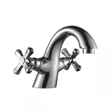 Смеситель для умывальника Decoroom двуручный, монолитный DR47011