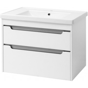 Тумба подвесная Cerutti SPA Эмилия grey 80 с умывальником Кантэ 80